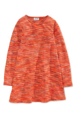 Orange Long Sleeve Swing Dress (3-16yrs)